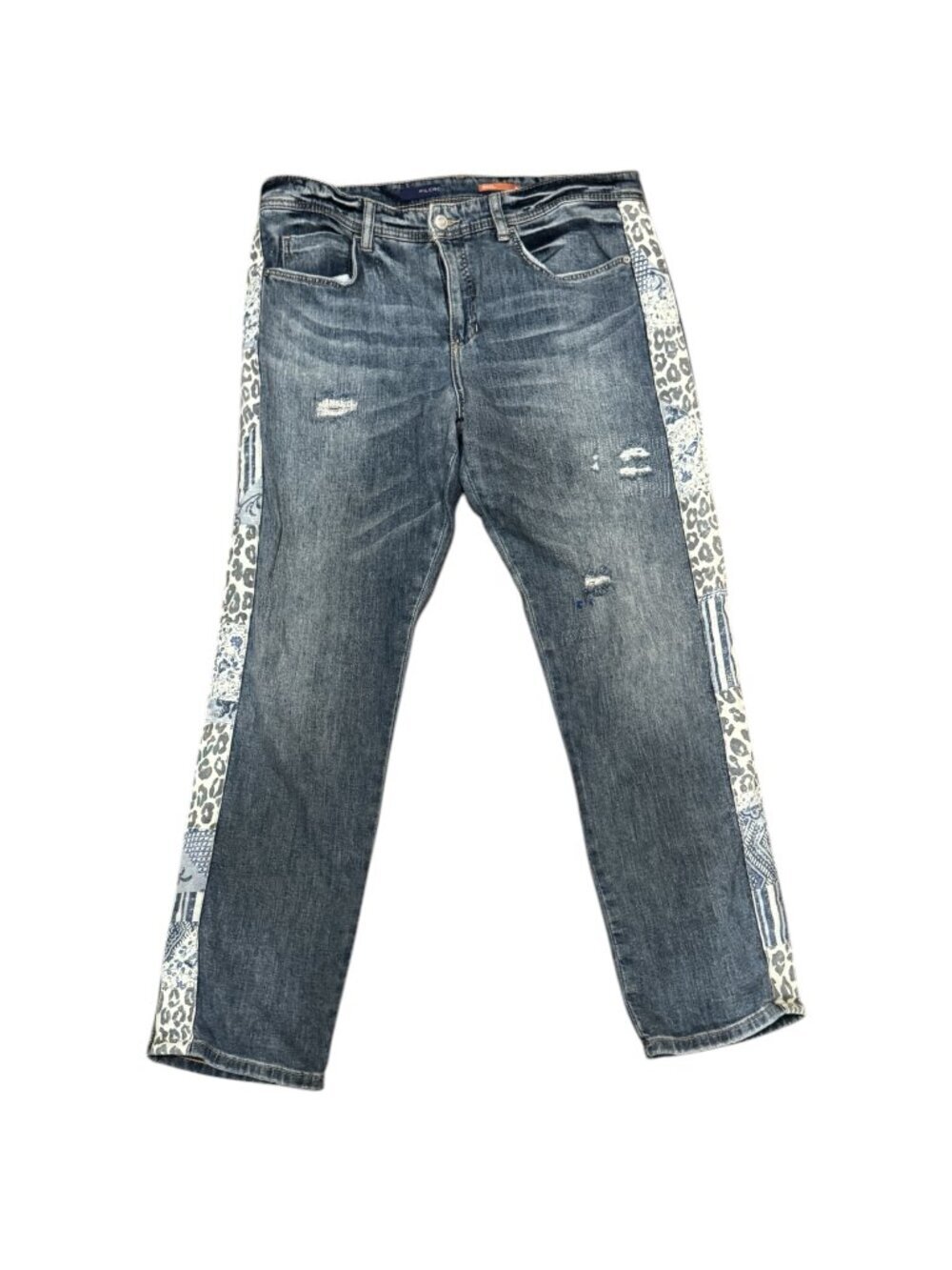 Anthropologie Pilcro High-Rise Boyfriend Crop Jeans | Floral & Leopard